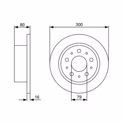 Disque de frein BOSCH 0 986 479 317 arrière, plein, 1 pièce - Vue supplémentaire 7