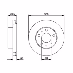 Disque de frein BOSCH 0 986 479 315 avant, ventilé, 1 pièce - Vue supplémentaire 7