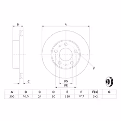 Disque de frein BOSCH 0 986 479 314 avant, ventilé, 1 pièce - Vue supplémentaire 7