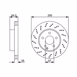 Disque de frein BOSCH 0 986 479 331 avant, ventilé, à haute teneur en carbone, 1 pièce - Vue supplémentaire 7