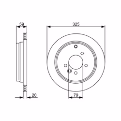 Disque de frein BOSCH 0 986 479 375 arrière, ventilé, 1 pièce - Vue supplémentaire 7