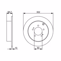 Disque de frein BOSCH 0 986 479 318 arrière, plein, 1 pièce - Vue supplémentaire 7