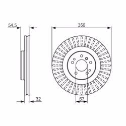 Disque de frein BOSCH 0 986 479 329 avant, ventilé, à haute teneur en carbone, 1 pièce - Vue supplémentaire 7