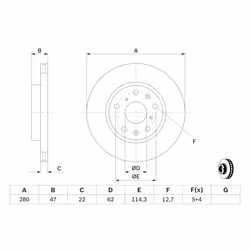 Disque de frein BOSCH 0 986 479 403 avant, ventilé, 1 pièce - Vue supplémentaire 7
