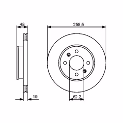 Disque de frein BOSCH 0 986 479 459 avant, ventilé, 1 pièce - Vue supplémentaire 7