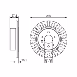 Disque de frein BOSCH 0 986 479 394 arrière, ventilé, 1 pièce - Vue supplémentaire 3