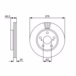 Disque de frein BOSCH 0 986 479 428 avant, ventilé, 1 pièce - Vue supplémentaire 7