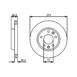 Disque de frein BOSCH 0 986 479 444 avant, ventilé, 1 pièce - Vue supplémentaire 7