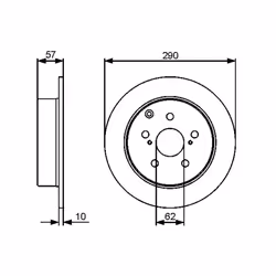 Disque de frein BOSCH 0 986 479 448 arrière, plein, 1 pièce - Vue supplémentaire 7