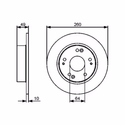 Disque de frein BOSCH 0 986 479 450 arrière, plein, 1 pièce - Vue supplémentaire 7