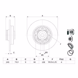 Disque de frein BOSCH 0 986 479 400 arrière, plein, 1 pièce - Vue supplémentaire 7