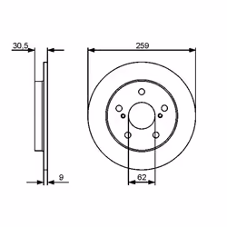 Disque de frein BOSCH 0 986 479 418 arrière, plein, 1 pièce - Vue supplémentaire 7