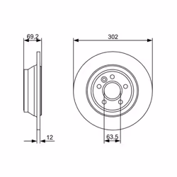Disque de frein BOSCH 0 986 479 396 arrière, plein, 1 pièce - Vue supplémentaire 7