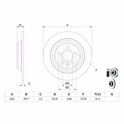 Disque de frein BOSCH 0 986 479 397 arrière, plein, 1 pièce - Vue supplémentaire 7