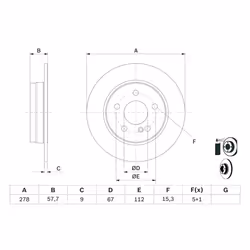 Disque de frein BOSCH 0 986 479 409 arrière, plein, 1 pièce - Vue supplémentaire 7