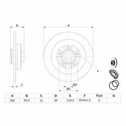 Disque de frein BOSCH 0 986 479 445 arrière, plein, 1 pièce - Vue supplémentaire 7