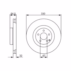 Disque de frein BOSCH 0 986 479 415 avant, ventilé, à haute teneur en carbone, 1 pièce - Vue supplémentaire 7
