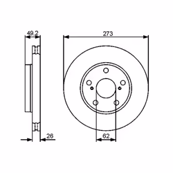 Disque de frein BOSCH 0 986 479 425 avant, ventilé, 1 pièce - Vue supplémentaire 7