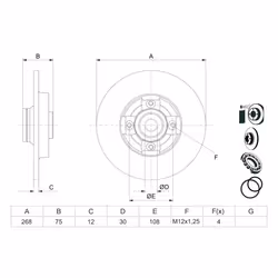 Disque de frein BOSCH 0 986 479 387 arrière, plein, 1 pièce - Vue supplémentaire 9