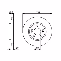 Disque de frein BOSCH 0 986 479 434 avant, ventilé, 1 pièce - Vue supplémentaire 7