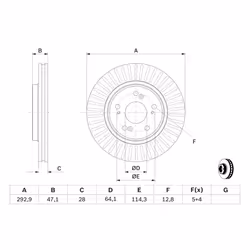 Disque de frein BOSCH 0 986 479 456 avant, ventilé, 1 pièce - Vue supplémentaire 7