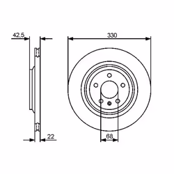 Disque de frein BOSCH 0 986 479 457 arrière, ventilé, à haute teneur en carbone, 1 pièce - Vue supplémentaire 7