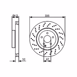 Disque de frein BOSCH 0 986 479 413 avant, ventilé, rainuré, à haute teneur en carbone, 1 pièce - Vue supplémentaire 7