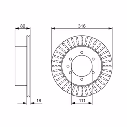 Disque de frein BOSCH 0 986 479 385 arrière, ventilé, 1 pièce - Vue supplémentaire 7