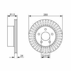 Disque de frein BOSCH 0 986 479 386 avant, ventilé, 1 pièce - Vue supplémentaire 7