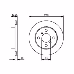 Disque de frein BOSCH 0 986 479 417 avant, ventilé, 1 pièce