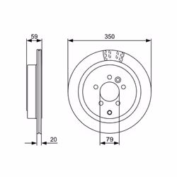 Disque de frein BOSCH 0 986 479 492 arrière, ventilé, 1 pièce - Vue supplémentaire 7