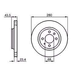 Disque de frein BOSCH 0 986 478 375 avant, ventilé, 1 pièce - Vue supplémentaire 3