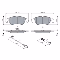 Jeu de plaquettes de frein BOSCH 0 986 494 259, avant - Vue supplémentaire 8