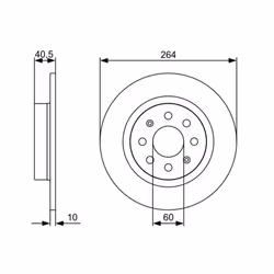 Disque de frein BOSCH 0 986 479 517 arrière, plein, 1 pièce - Vue supplémentaire 7