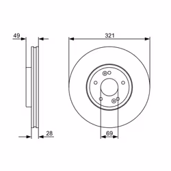 Disque de frein BOSCH 0 986 479 536 avant, ventilé, 1 pièce - Vue supplémentaire 7