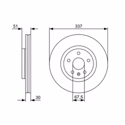 Disque de frein BOSCH 0 986 479 545 avant, ventilé, à haute teneur en carbone, 1 pièce - Vue supplémentaire 7