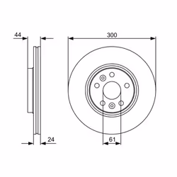 Disque de frein BOSCH 0 986 479 554 avant, ventilé, à haute teneur en carbone, 1 pièce - Vue supplémentaire 7