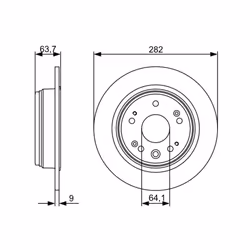 Disque de frein BOSCH 0 986 479 505 arrière, plein, 1 pièce - Vue supplémentaire 7