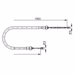 Câble de frein à main BOSCH 1 987 482 233