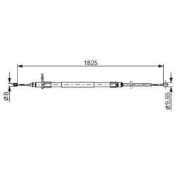 Câble de frein à main BOSCH 1 987 482 254