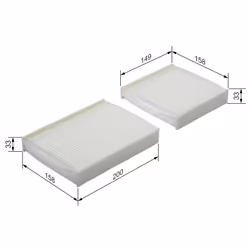 Filtre d'habitacle (filtre à pollen) BOSCH 1 987 432 136 - Vue supplémentaire 6