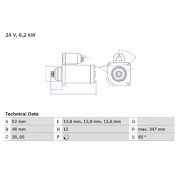 Démarreur BOSCH 0 986 022 980