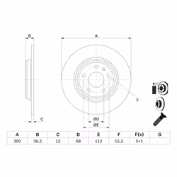 Disque de frein BOSCH 0 986 479 382 arrière, plein, 1 pièce - Vue supplémentaire 7