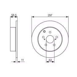 Disque de frein BOSCH 0 986 479 574 arrière, plein, 1 pièce - Vue supplémentaire 7