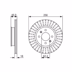 Disque de frein BOSCH 0 986 479 577 avant, ventilé, 1 pièce - Vue supplémentaire 7
