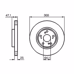Disque de frein BOSCH 0 986 479 227 avant, ventilé, 1 pièce - Vue supplémentaire 7