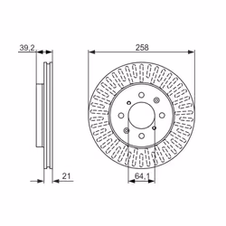 Disque de frein BOSCH 0 986 479 594 avant, ventilé, 1 pièce - Vue supplémentaire 7