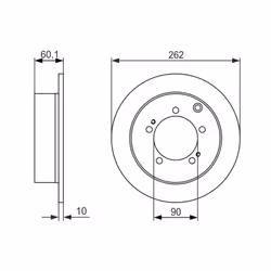 Disque de frein BOSCH 0 986 479 603 arrière, plein, 1 pièce - Vue supplémentaire 7