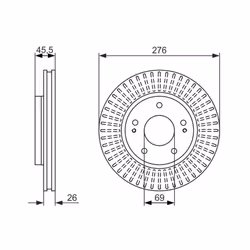Disque de frein BOSCH 0 986 479 604 avant, ventilé, 1 pièce - Vue supplémentaire 7