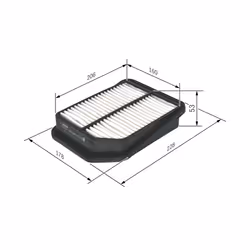 Filtre à air BOSCH F 026 400 125 - Vue supplémentaire 7